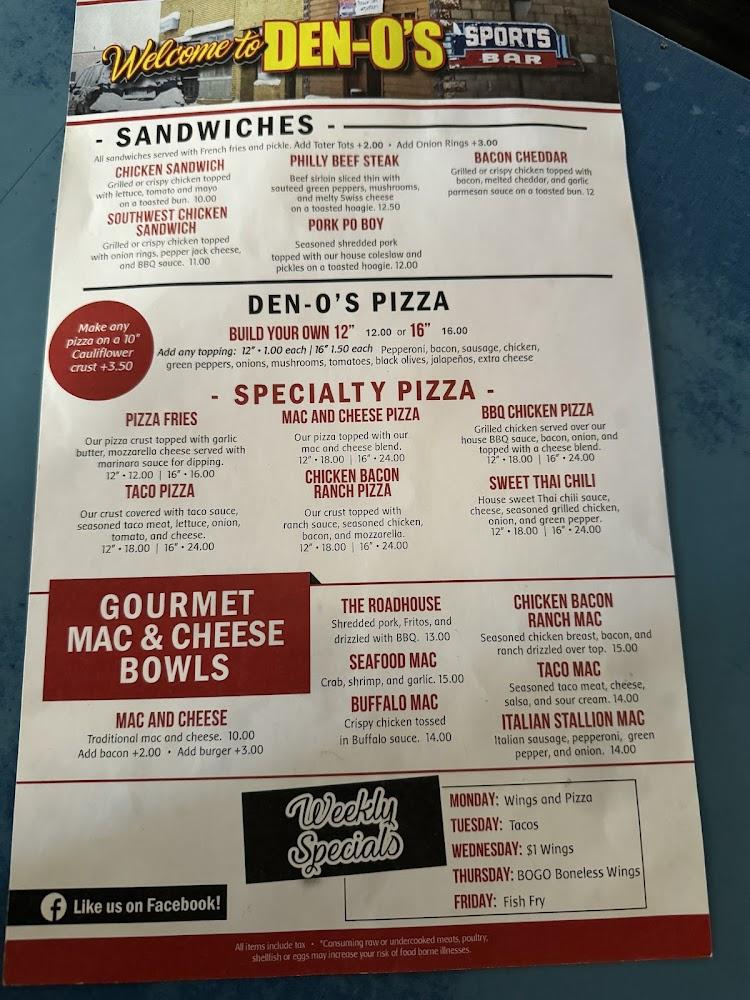 Den-O's Sports Bar Southwest Chicken Sandwich